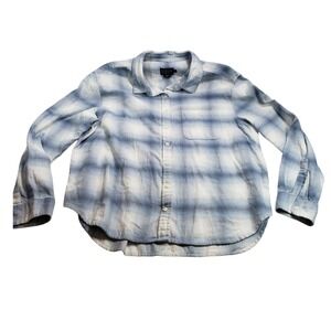 Pendleton Mens Plaid Flannel Shirt XL Blue White TM530-69888